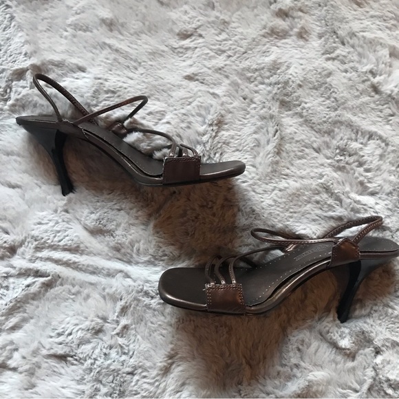 Circa 2000 Premiere Collection Bistro strap oh heeled sandals metallic brown - Picture 4 of 10